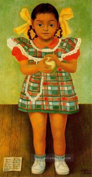 Diego Rivera Werke - Porträt des jungen Mädchens Ellena Carrillo Flores 1952 Diego Rivera